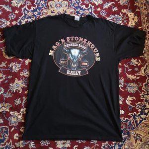 Black American Rodeo Skull Biker
